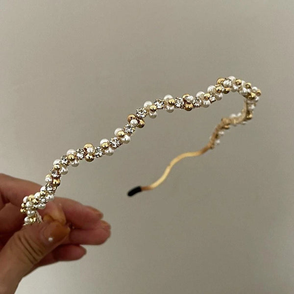 WHITNEY Headband - Gold-Hair Headband- Boheme Junction