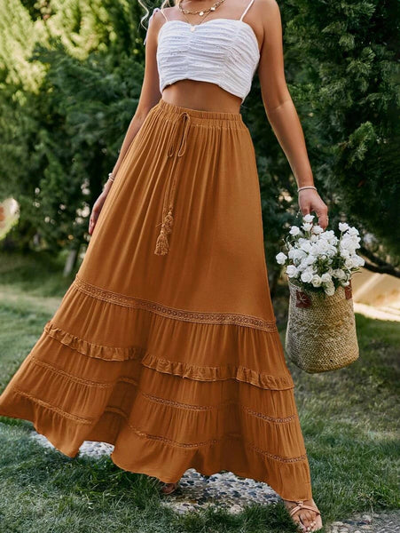 YOKO Maxi Skirt - Earth-Women Bottoms- Boheme Junction
