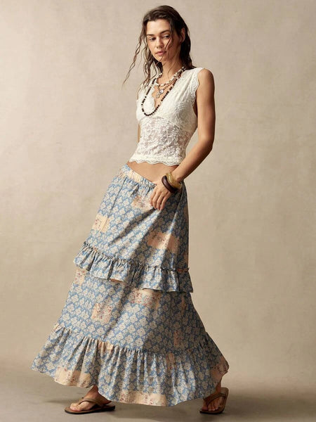ZARIA Maxi Skirt-Women Bottoms- Boheme Junction