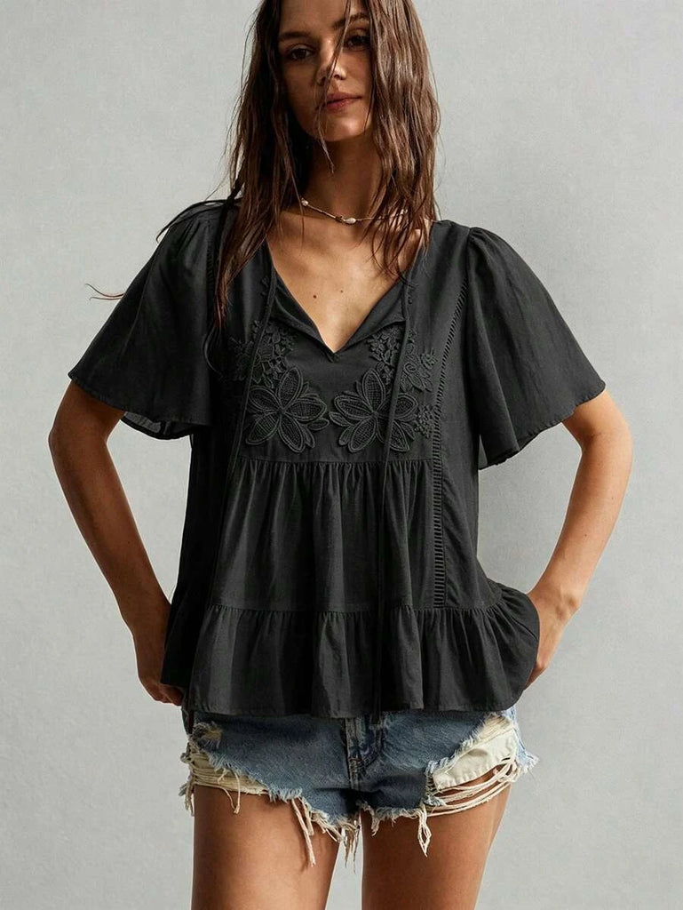ZIA Top - Black-Women Tops, Blouses & Tee- Boheme Junction