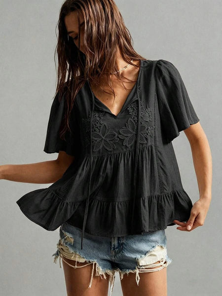 ZIA Top - Black-Women Tops, Blouses & Tee- Boheme Junction