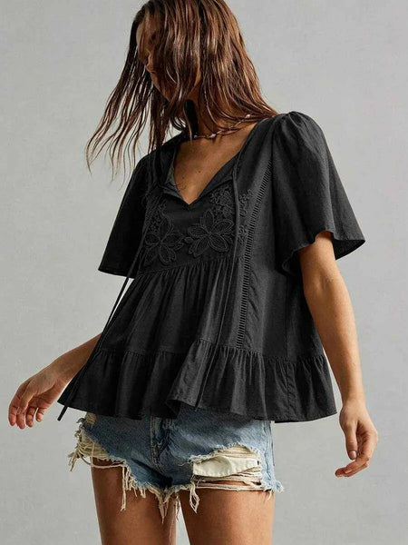 ZIA Top - Black-Women Tops, Blouses & Tee- Boheme Junction