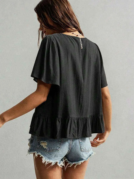ZIA Top - Black-Women Tops, Blouses & Tee- Boheme Junction