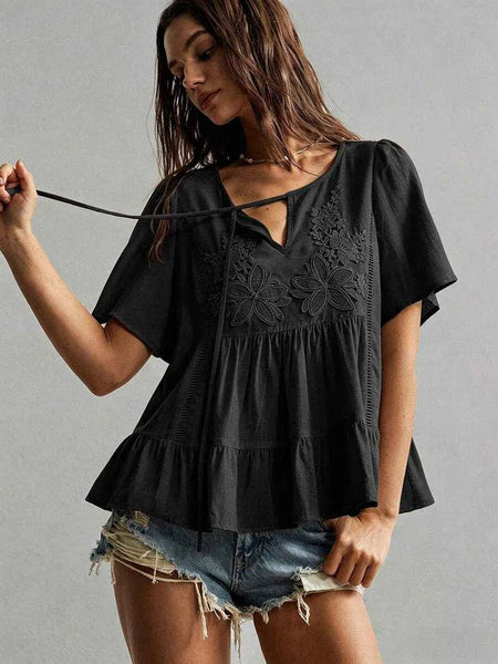 ZIA Top - Black-Women Tops, Blouses & Tee- Boheme Junction