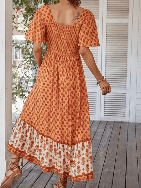 ZOLA Maxi Dress - Orange-Women Long Dresses- Boheme Junction