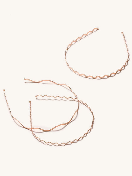 KAILIN Headband Set - Rose Gold-Hair Headband- Boheme Junction