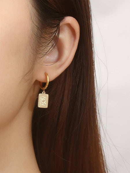 MURPHY Huggie Sleeper Earrings - Gold-Earrings- Boheme Junction