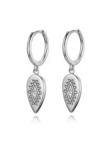 ASTOR Huggie Sleeper Earrings - Silver-Earrings- Boheme Junction