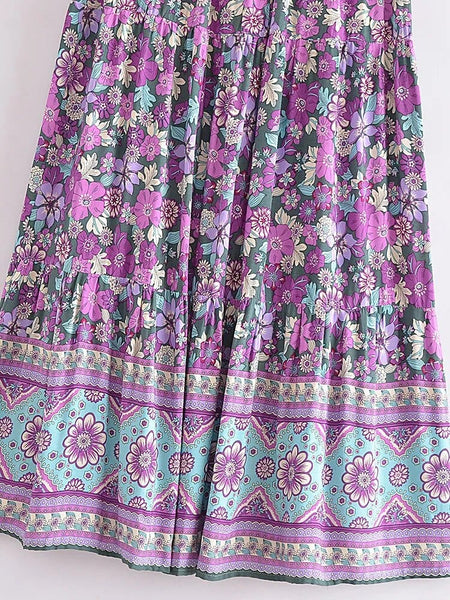 REN Midi Skirt - Purple-Skirt- Boheme Junction