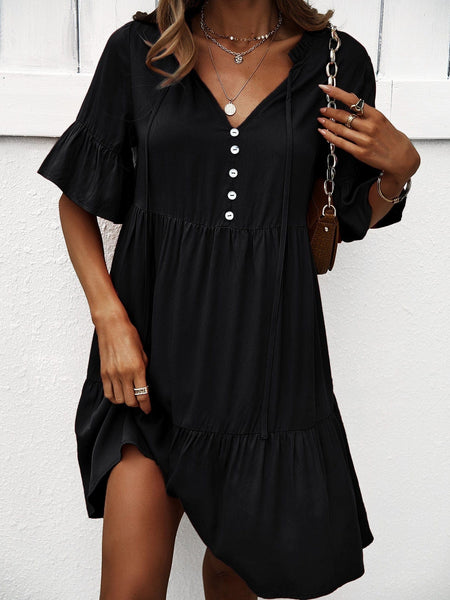 AIRLEY Mini Dress - Black-Dress- Boheme Junction