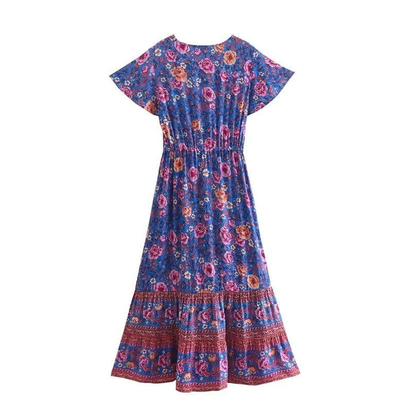 ALLEGRA Midi Dress - Purple-Dress- Boheme Junction