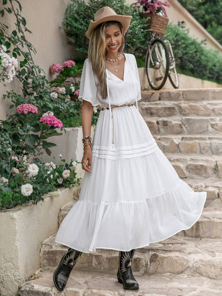 ARIANA Maxi Dress - White-Dress- Boheme Junction