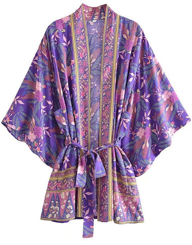 ARIBA Kimono - Purple-Kimono- Boheme Junction
