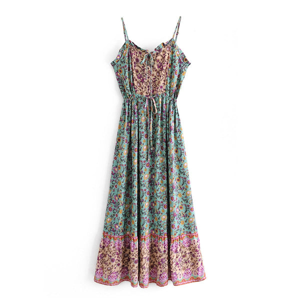 BETH Midi Dress - Green-Dress- Boheme Junction