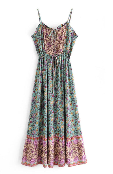 BETH Midi Dress - Green-Dress- Boheme Junction