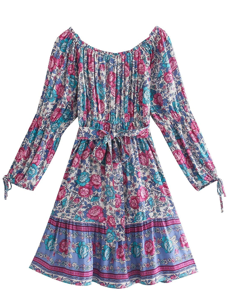 CELESTIA Mini Dress - Purple | Boho Gypsy Dresses Online