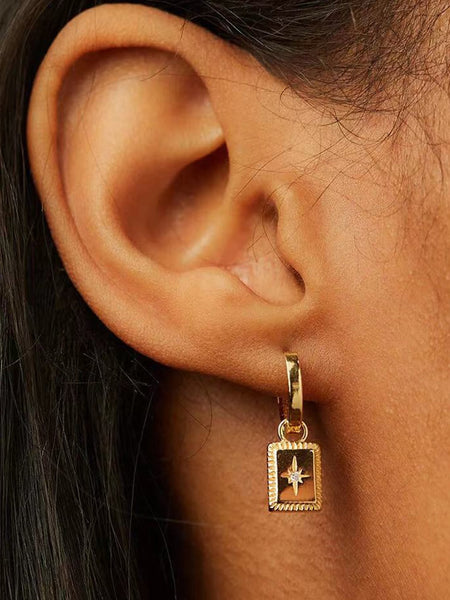 DELLA Huggie Sleeper Earrings-Earrings- Boheme Junction