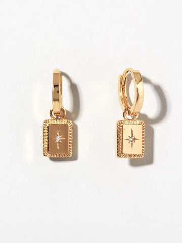 DELLA Huggie Sleeper Earrings-Earrings- Boheme Junction