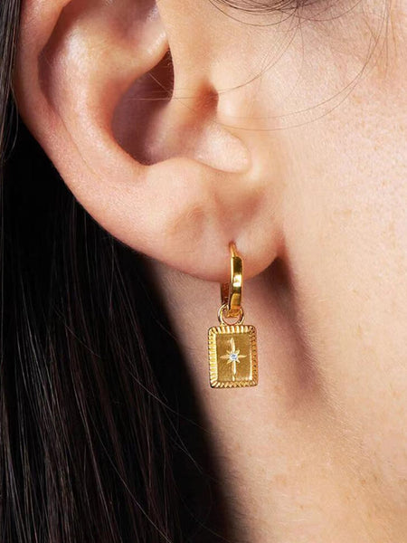 DELLA Huggie Sleeper Earrings-Earrings- Boheme Junction