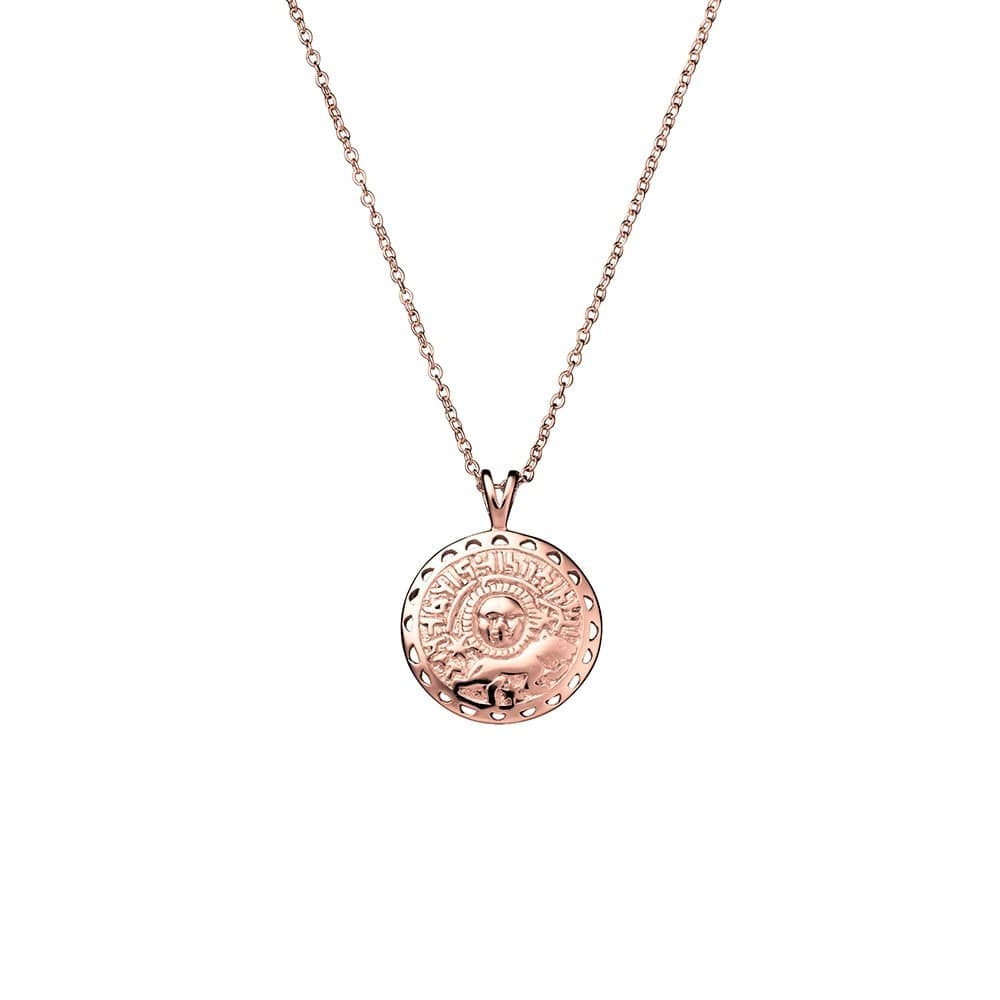 EGYPTIAN Medallion Necklace - Rose Gold-Necklace- Boheme Junction