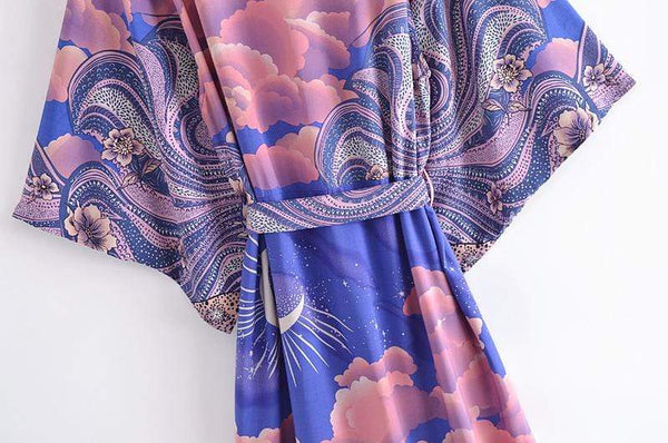 GALAXY KIMONO - Purple-Kimono- Boheme Junction