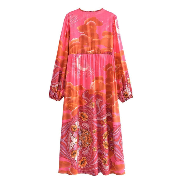 GALAXY Maxi Dress - Pink-Dress- Boheme Junction