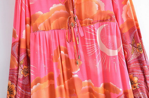 GALAXY Maxi Dress - Pink-Dress- Boheme Junction