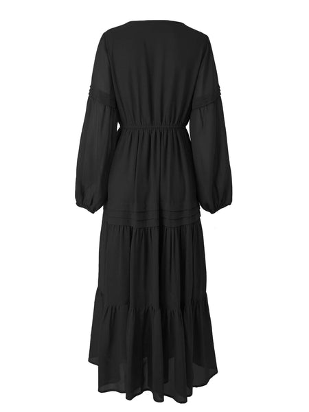 GISELLE Maxi Dress - Black-Dress- Boheme Junction
