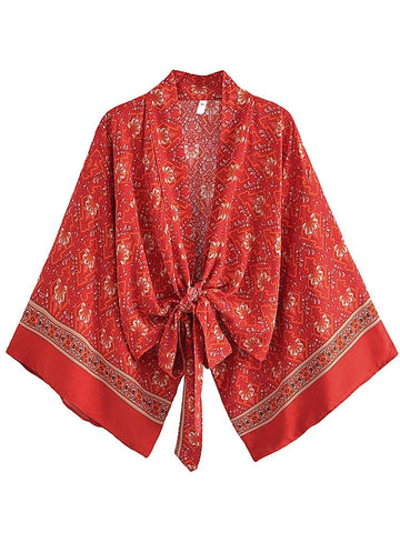 HARRIETTE Cropped Kimono-Kimono- Boheme Junction