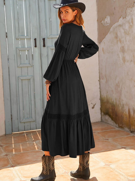 HEIDI Maxi Dress - Black-Dress- Boheme Junction