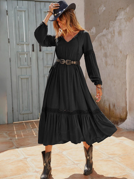 HEIDI Maxi Dress - Black-Dress- Boheme Junction
