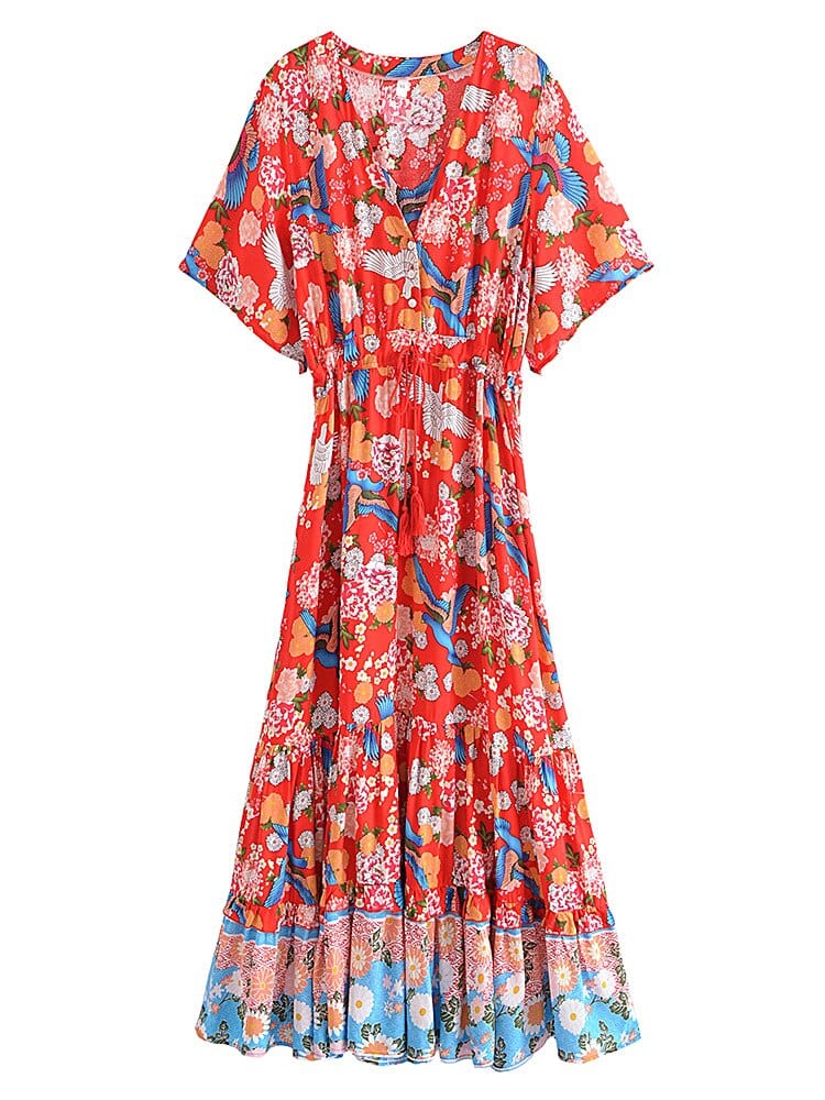 IRIS Maxi Dress - Red