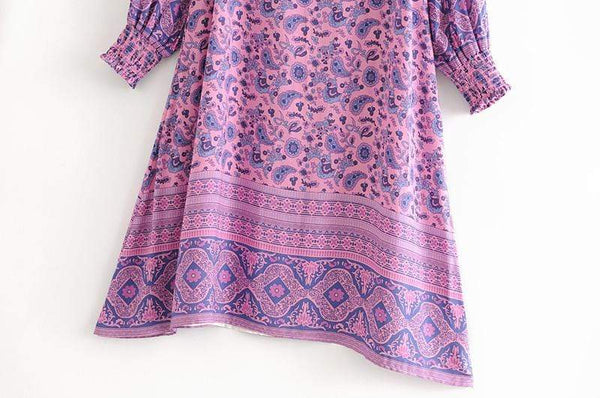 LEILANI Midi Dress - Purple-Dress- Boheme Junction