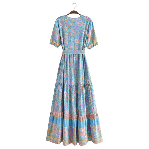 MIYA Maxi Dress - Blue-Dress- Boheme Junction