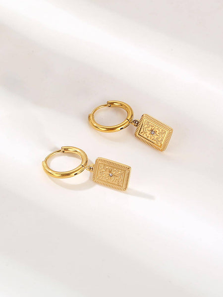 MURPHY Huggie Sleeper Earrings - Gold-Earrings- Boheme Junction