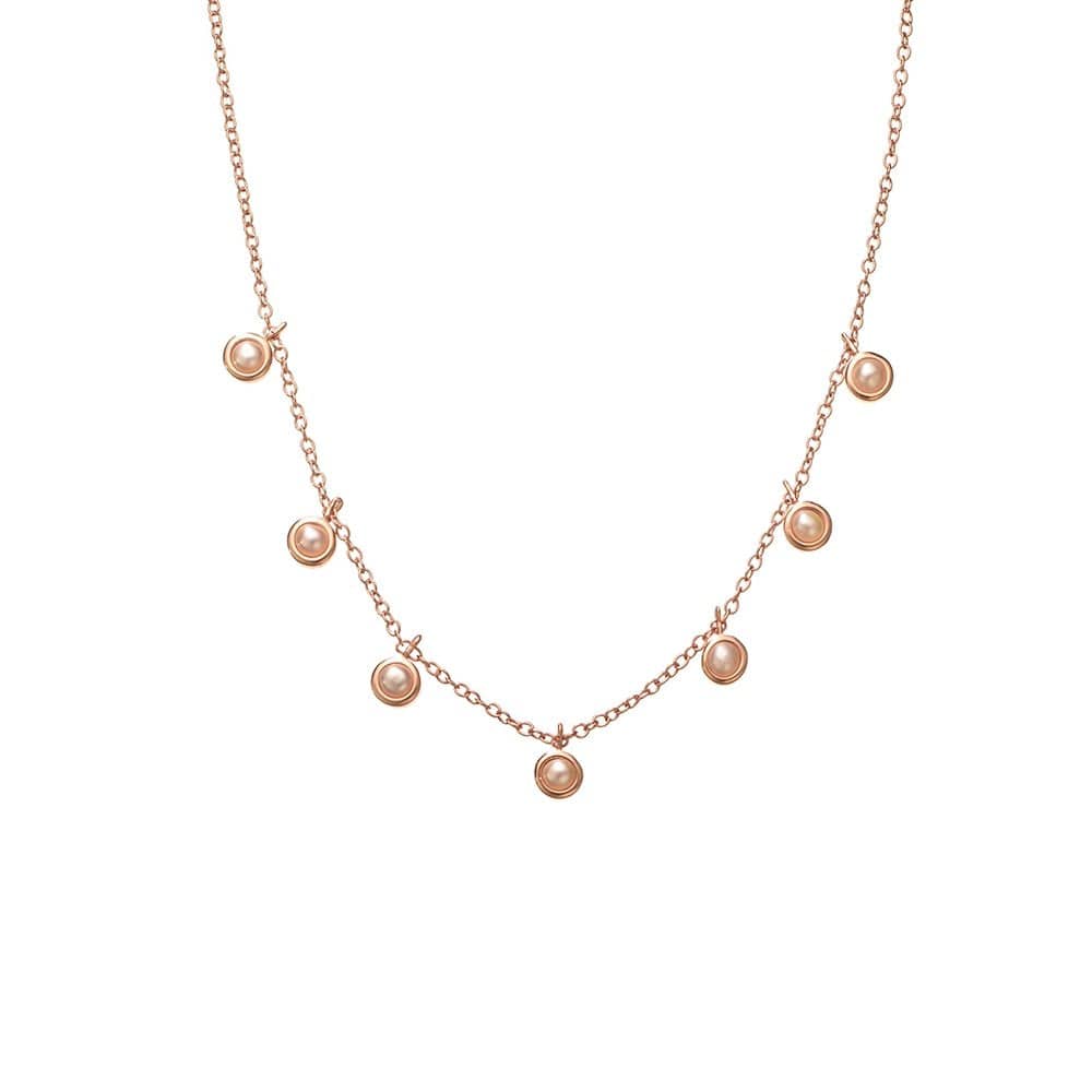 PEARL Necklace - Rose Gold-Necklace- Boheme Junction