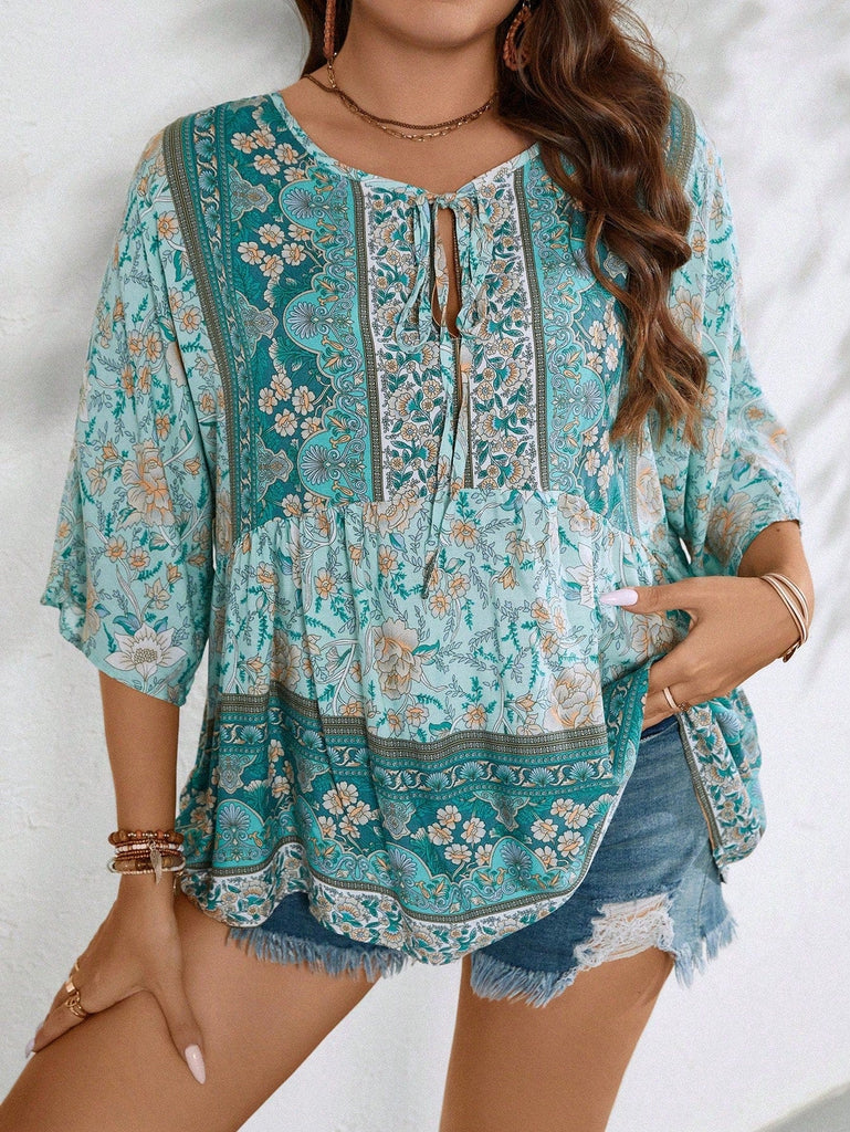 PLUS SIZE Persia Top-Tops- Boheme Junction