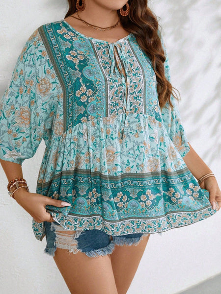 PLUS SIZE Persia Top-Tops- Boheme Junction