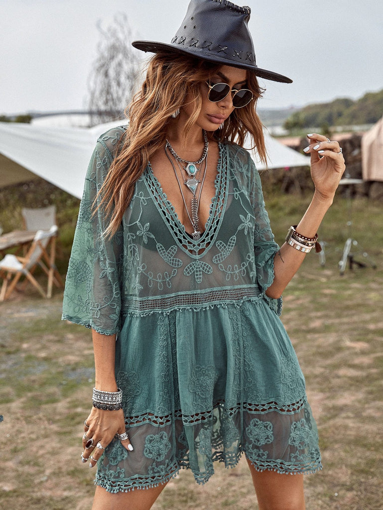 POPPY Lace Cover Up | Boho Gypsy Cover Ups Australia | BOHEME JUNCTION POPPY Lace Cover Up | Boho Gypsy Cover Ups Australia | BOHEME JUNCTION