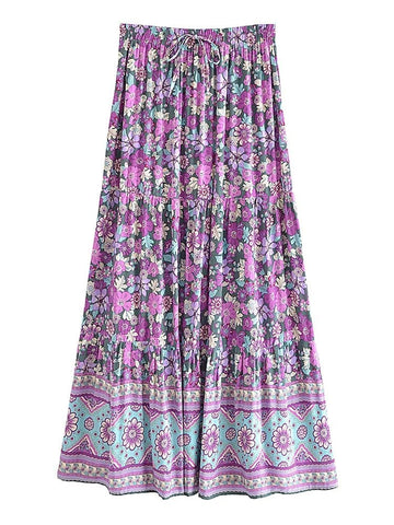 REN Midi Skirt - Purple-Skirt- Boheme Junction