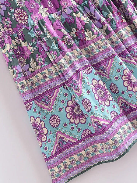PRE-ORDER ITEM Skirt REN Midi Skirt - Purple