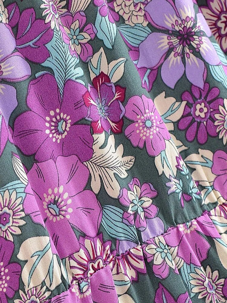 REN Midi Skirt - Purple-Skirt- Boheme Junction