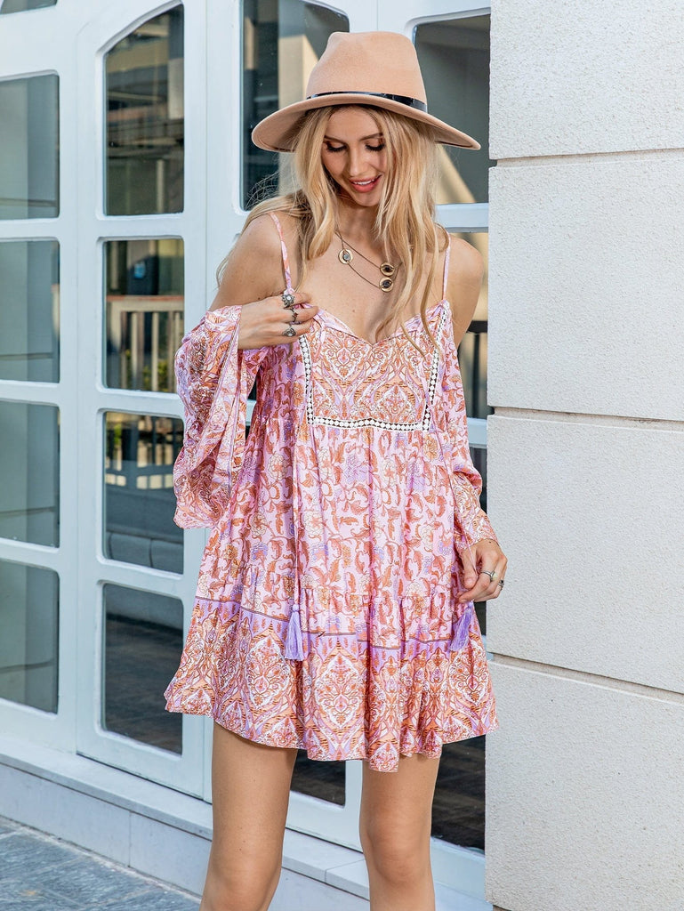 SANTINO Mini Dress - Pink | Boho Gypsy Dresses Australia | BOHEME JUNCTION