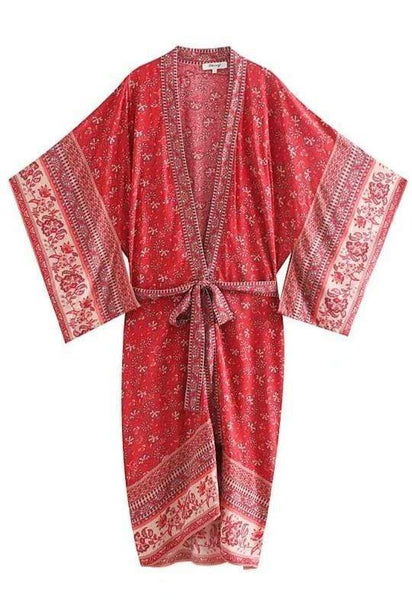 SIENNA Kimono - Red-Kimono- Boheme Junction