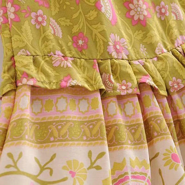 SYMPHONY Maxi Skirt - Mustard-Skirts- Boheme Junction