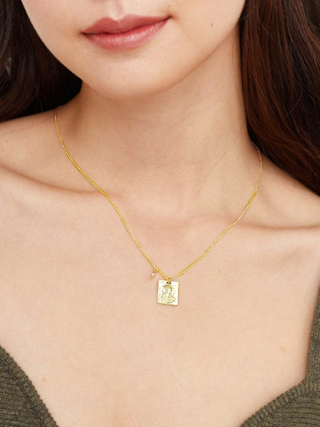 THETA 18k Gold Plated Charm Necklace-Necklace- Boheme Junction