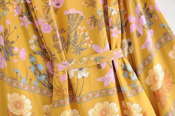 VIOLETTA Kimono - Yellow-Kimono- Boheme Junction