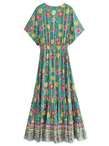 VIVIANA Maxi Dress - Green-Dress- Boheme Junction